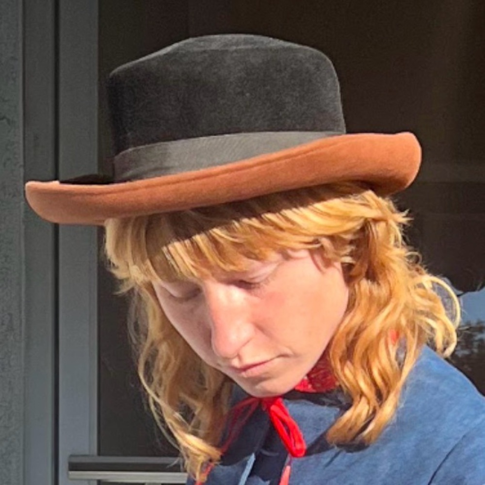 VTG Char Santa Fe Felted Wool Black and Brown Fedora Hat